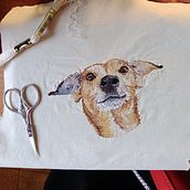 Mon projet du cours : Portraits d’animaux : techniques de broderie réaliste. Arts, Crafts, Embroider, and Textile Design project by fabijoly - 02.28.2023