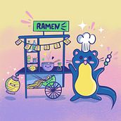 Mon projet du cours : Univers kawaii : créez des illustrations pleines de joie. Digital Illustration, and Traditional illustration project by Laureline Payrot - 02.26.2023