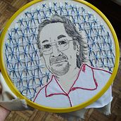 My project for course: Creation of Embroidered Portraits . Bordir, Dan Desain Tekstil proyek oleh berilbaylan - 01.23.2023