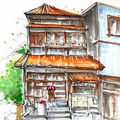 My project for course: Expressive Architectural Sketching with Colored Markers Laura Villafani . Membuat sketsa, Menggambar, Ilustrasi Arsitektur, Buku sketsa & Ilustrasi Tinta proyek oleh lauravillafani - 02.28.2023