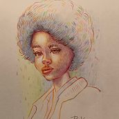 Mi proyecto del curso: Dibujo de retratos llamativos con lápices de colores . Desen, Desen de portret, Caiet de schițe și Desen în creion colorat de Beatriz López Rivet - 02.28.2023