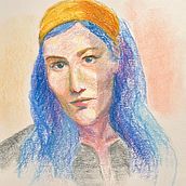 Expressive Portrait Drawing with Soft Pastels. Traditional illustration, Fine Arts, Drawing, Portrait Drawing, and Artistic Drawing project by mumblemcmary - 02.28.2023