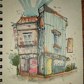 Mi proyecto del curso: Dibujo arquitectónico expresivo con marcadores de colores. Sketching, Drawing, Architectural Illustration, Sketchbook & Ink Illustration project by blogo86 - 02.24.2023