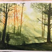 My project for course: Dreamy Watercolor Landscapes: Paint with Light. Painting, and Watercolor Painting project by Claudia Martin - 03.01.2023