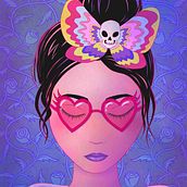 Female portrait - Piel de Mariposa. Traditional illustration, Digital Painting, and Digital Illustration project by Dustin Johnson - 03.01.2023