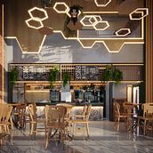 Meu projeto do curso: Design de interiores para restaurantes. Un progetto di Architettura d'interni, Interior design, Interior Design, Retail Design e Progettazione dello spazio di Mayara Costa - 01.03.2023