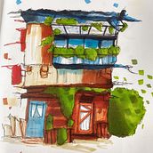 Mi proyecto del curso: Dibujo arquitectónico expresivo con marcadores de colores . Schițe, Desen, Ilustrație arhitecturală, Caiet de schițe & Ilustrație cu cerneală de fr4nk - 03.01.2023