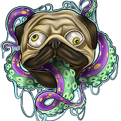 Pug Ein Projekt aus dem Bereich Traditionelle Illustration, Design von Garderoben, Digitale Illustration, Digitale Zeichnung und Artistische Zeichnung von gattoinmundo - 02.03.2023