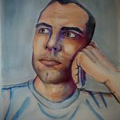 Meu projeto do curso: Retrato artístico em aquarela. Fine Arts, Painting, Watercolor Painting, and Portrait Drawing project by Paulo Alves - 02.09.2023