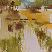 My project for course: Natural Landscapes in Watercolor. Fine Arts, Painting, and Watercolor Painting project by Luk Henkens - 03.02.2023