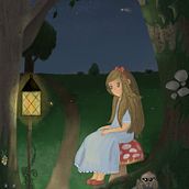 My project for course: Children’s Illustration with Procreate: Paint Magical Scene - Little Miss Muffet. Un projet de Illustration traditionnelle, Illustration numérique, Illustration jeunesse, Peinture numérique , et Album illustré de Tammy Wright - 01.03.2023