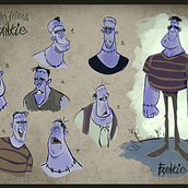 My Big Friend Frankie. Traditional illustration, and Character Design project by Barbara Negrete González - 03.03.2023