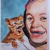 Mi proyecto del curso: Retrato artístico en acuarela. Fine Arts, Painting, Watercolor Painting, and Portrait Drawing project by María José - 03.03.2023