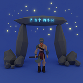 Mi proyecto del curso: Modelado de personajes low poly para videojuegos. Un proyecto de 3D, Modelado 3D, Videojuegos, Diseño de personajes 3D y Diseño de videojuegos de Luis Corrales - 03.03.2023