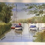 Mi proyecto del curso: Pintura en acuarela de paisajes marinos. Painting, Watercolor Painting, and Naturalistic Illustration project by smam0006 - 03.03.2023