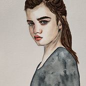 My project for course: Watercolor Portrait from a Photo. Traditional illustration, Watercolor Painting, and Portrait Drawing project by magpiepaints - 03.03.2023