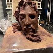 Odin in black clay . Ceramics project by Sharon Gamble - 03.03.2023