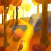 Mon projet du cours : Scènes atmosphériques colorées et lumineuses sur Procreate. Traditional illustration, and Digital Illustration project by Salome W - 02.24.2023