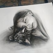 My project for course: Artistic Charcoal Portraiture: Creating Atmosphere. Traditional illustration, Fine Arts, Drawing, Portrait Drawing, Realistic Drawing, and Artistic Drawing project by marina.kozlovskaya - 03.04.2023