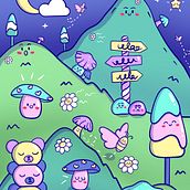 Mi proyecto del curso: Diseño de mundos kawaii: bosque mágico . Character Design, and Digital Illustration project by Gabriela Vásquez - 03.04.2023
