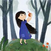 The Worm That Saved Snow White . Ilustração tradicional, Ilustração digital e Ilustração infantil projeto de tarynhakv - 04.03.2023