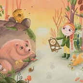 My project for course: Children’s Illustration with Procreate: Paint Magical Scenes. Een project van Traditionele illustratie, Digitale illustratie, Kinderillustratie,  Digitaal schilderij y Prentenboeken van vickyb512 - 03.03.2023