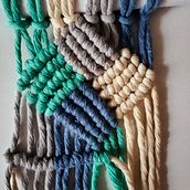 Mój projekt z kursu: Makrama: węzły podstawowe i złożone. Un progetto di Design di accessori, Interior design, Interior Design, Fiber Art, Macramè e Textile Design di Anna Ren-Kurc - 05.03.2023