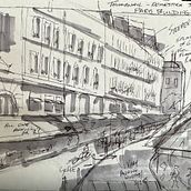 My project for course: Architectural Sketching with Watercolor and Ink. Un proyecto de Bocetado, Dibujo, Pintura a la acuarela, Ilustración arquitectónica, Sketchbook e Ilustración con tinta de David Price - 03.03.2023