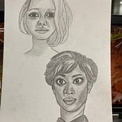 Meu projeto do curso: Caderno de retratos: explore o rosto humano . Membuat sketsa, Menggambar, Menggambar Potret, Menggambar Artistik, Dan Buku sketsa proyek oleh Camila Garcia - 03.05.2023