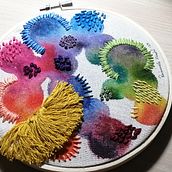 My project for course: Embroidery and Watercolor Basic Techniques. Un projet de Peinture, Aquarelle, Broderie , et Design textile de Verena Remmele - 06.03.2023