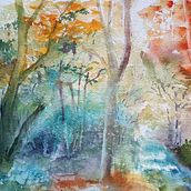 Mon projet du cours : Paysages oniriques à l'aquarelle : capturez la lumière. Painting, and Watercolor Painting project by nadinebrisson632 - 03.06.2023