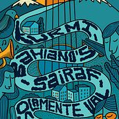 Ilustración | Afiche Frecuencias del Maipo 2022. Ilustração tradicional, Design, e Música projeto de Gerardo Cisternas Salinas - 25.02.2022