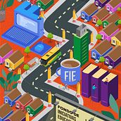 Ilustración | Fondo Iniciativas Educacionales 2021. Ilustração tradicional, e Design gráfico projeto de Gerardo Cisternas Salinas - 17.05.2021