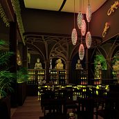 Diseño arquitectónico de ampliación VIP del restaurante TAJ Bar. Architecture, Interior Architecture, Interior Design, and Lighting Design project by Jimena Roldan - 10.25.2022