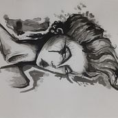Meu projeto do curso: Pintura artística com tinta nanquim. Traditional illustration, Fine Arts, Painting, Pencil Drawing, Portrait Drawing, Artistic Drawing & Ink Illustration project by João Ramos - 03.06.2023
