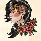 Cigana. Traditional illustration project by Gustavo Souto - 03.06.2023