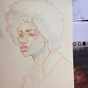 My project for course: Vibrant Portrait Drawing with Colored Pencils. Drawing, Portrait Drawing, Sketchbook, and Colored Pencil Drawing project by anzotika - 03.07.2023