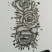 Meu projeto do curso: Desenho de tatuagem blackwork. Traditional illustration, Digital Illustration, and Tattoo Design project by edu_old - 03.07.2023