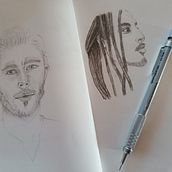 Mi proyecto del curso: Sketchbook de retrato: explora el rostro humano. Sketching, Drawing, Portrait Drawing, Artistic Drawing, and Sketchbook project by Esther Amorós - 03.08.2023