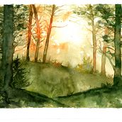 My project for course: Dreamy Watercolor Landscapes: Paint with Light. Un proyecto de Pintura y Pintura a la acuarela de Sonia Hill - 24.03.2023