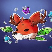 Sticker Fox. Traditional illustration project by Manon REMY - 03.08.2023