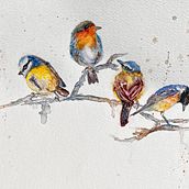 My project for course: Artistic Watercolor Techniques for Illustrating Birds. Traditional illustration, Realistic Drawing, and Naturalistic Illustration project by jborrelli99 - 03.08.2023