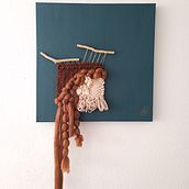 Mi proyecto del curso: Introducción al tejido en telar de bastidor. Accessor, Design, Decoration, Fiber Arts, Weaving, and Textile Design project by María Granero Tortosa - 03.08.2023