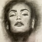 My project for course: Artistic Charcoal Portraiture: Creating Atmosphere. Un proyecto de Ilustración tradicional, Bellas Artes, Dibujo, Dibujo de Retrato, Dibujo realista y Dibujo artístico de monikabartalis - 08.03.2023