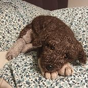 Mein Abschlussprojekt für den Kurs: Realistische Kuscheltiere: Stricke einen Welpen. Fiber Arts, DIY, Knitting, and Textile Design project by a_reimann1990 - 03.08.2023