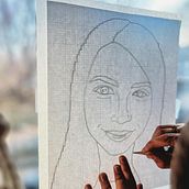 My project for course: Cross-Stitch Portrait Creation. Embroider, Decoration, and Textile Design project by wunderkind.gallery - 03.08.2023
