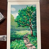 My project for course: Landscape Painting with Gouache for Beginners. Artes plásticas, Pintura, Ilustração naturalista, e Pintura guache projeto de joehalbert11 - 07.03.2023