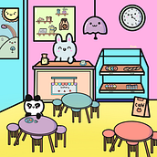 Mi proyecto del curso: Diseño de mundos kawaii: La cafetería . Un projet de Conception de personnages, Illustration numérique, Illustration traditionnelle , et Design  de zarahmarroquin - 08.03.2023