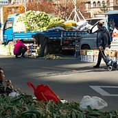 Rural Workers selling their products in the city  - Changchun, China . Photograph, and Street Art project by adriasc12 - 10.17.2022