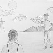 D.A: exámen dibujo avión.. Een project van Tekening met potlood van Carla Villamana - 09.03.2023